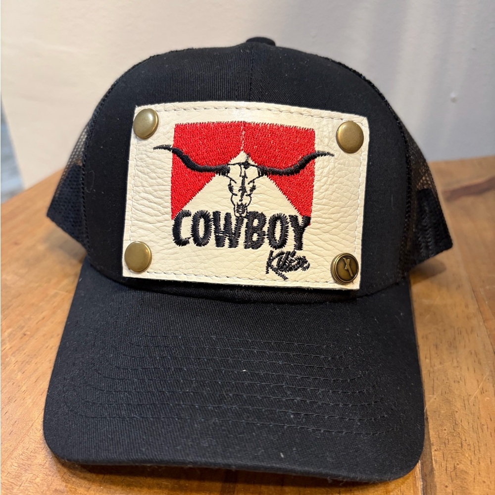 Black Cowboy Cap with interchangeable patch